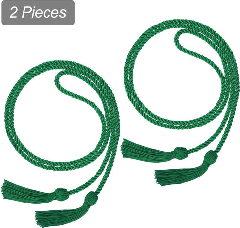 Yaomiao 2 Pieces Graduation Cords Polyester Yarn 2025 Honor Cord with Tassel for Graduation Students(Green)...