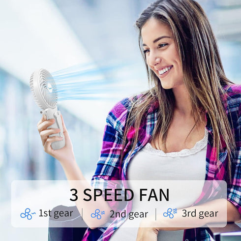 I-SHUANF Waist Clip Fan, Bttery-Powered Portable Necklace Fan, Foldable Handheld Fan, Three Fan Speeds, Suitable for Maintenance, Hiking, Climbing...