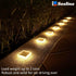 Solar Deck Lights Solar Powered,Solar Stair Lights Outdoor Waterproof,Solar Step Lights Auto ON/Off,Solar Lights Stick on Garden,Patio,Concrete Pa...