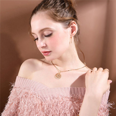 U7 Women's 18K Gold Plated Cubic Zirconia Aum Om Sanskrit Symbol Pendant Hinduism Yoga Charm Necklace 20"...