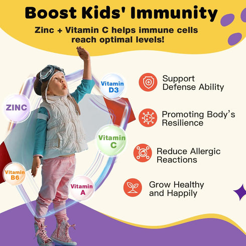 Kids Probiotic Chewables for Digestive Health with 5 Billion CFUs, Prebiotics and Probiotics for Kids for Gut Health, Immune Support, Nutrient Abs...