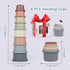 Stacking Cups Baby Toy 6-12 Months, Toddler Nesting Cups Set for Boys and Girls, 8PCS Stackable Bath Toy, Montessori Educational Gift for 1 2 3 Ye...