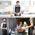 2 Pack Waterproof Rubber Vinyl Apron 40" Chef Aprons for Men Heavy Duty Chemical Work Apron Gifts for Dad Husband Fathers, Adjustable Bib Apron fo...