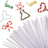 Cldamecy 100 Pcs Black & 100 Pcs White Pipe Cleaners Set with 20 pcs Googly Eyes,Chenille Stems Pipe Cleaners Supplies for Kids DIY Craft Projects...