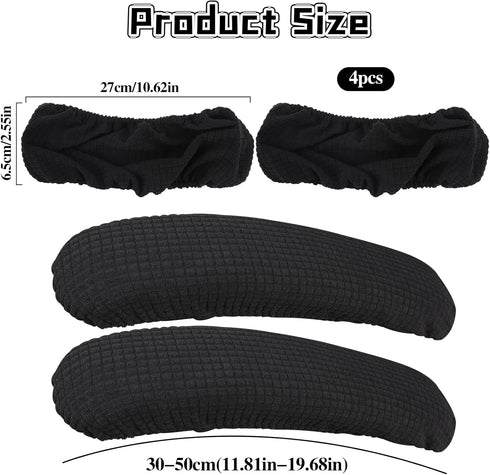 2 Pairs Office Chair Arm Covers, Armrest Slipcover Pads, Removable Office Chair Cover, Chair Arm Pads Arm Protectors, Office Removable Arm Rest Co...