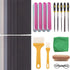 Rustark 26Pcs Resin Sanding and Polishing Casting Tools Assortment Kit Includes Sand Papers Metal Resin Files Polishing Blocks Scissors Brush Poli...