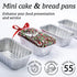 Spare Essentials Aluminum Pans - Mini Foil Loaf Pans (55 Pack) 1Lb - 1 Pound Disposable Aluminum Baking Pans for Individual Bread, Cake, Meatloaf ...