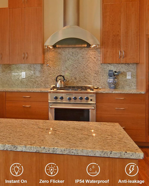 Warm White A15 Appliance Light Bulb, 40W Equivalent, 120V, 2700K, E26 Medium Base, LED Light Bulbs for Refrigerator, Fridge, Freezer, Stove Hood, ...