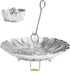 Steamer Basket Stainless Steel Vegetable Basket Metal Handle Folding Silicone Feet Steamer Insert for Cooking Veggies Fish Seafood Include Safety ...