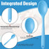4 Pcs Silicone Mixing Spoons Nonstick Heat Resistant Silicone Cooking Spoon Multicolor Serving Baking Utensil for Kitchen Baking Serving Stirring...