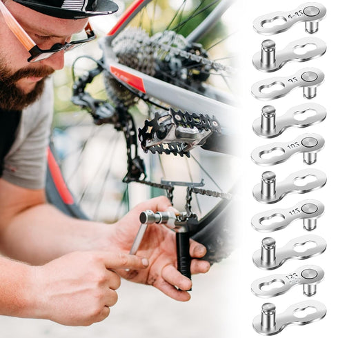 5 Pair Bike Chain Link Bicycle Missing Link for 8-9-10-11-12 Speed Chain Bike Chain Master Link Reusable Steel Bike Chain Link Professional Chain ...