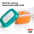 OXO Tot Baby Blocks Freezer Storage Containers Teal (4 Oz)...