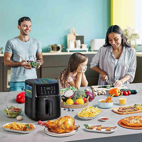 Air Fryer Accessories Cook Times,Air Fryer Magnetic Cheat Sheet Set,Air Fryer Chart Magnet Sheet- Quick Reference Guide for Cooking and Frying (Ai...