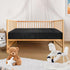 Pro Goleem Satin Soft Crib Sheet Great for Baby with Sensitive Hair Silky Baby Sheet Black 52’’x28’’x8’’ Unisex Fitted Sheet Gift for Boys and Gir...