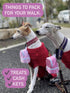 LLC Dog Backpack, Cat Backpack, Small Carrier | Clip on Harness or Leash, Fun Pet Treat Holder, Toy Bag, or Waste Dispenser | Dog Treat Training P...