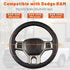 GIANT PANDA Car Steering Wheel Cover for Dodge Ram 1500 2500 3500 - Black+Red Trim...