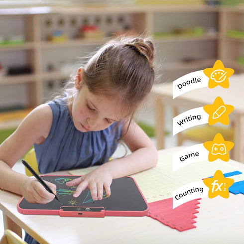 LCD Writing Tablet for Kids 13 Inch,Rechargeable Colorful Drawing Writing Board,Reusable Doodle Pad Electronic Drawing Tablet,Educational and Lear...
