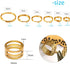 Aylifu Iron Split Rings, 1 Box (100g) 6 Sizes Double Loop Jump Ring Small Split Key Rings Connector with Opener Tool for DIY Jewelry Making - Gold...
