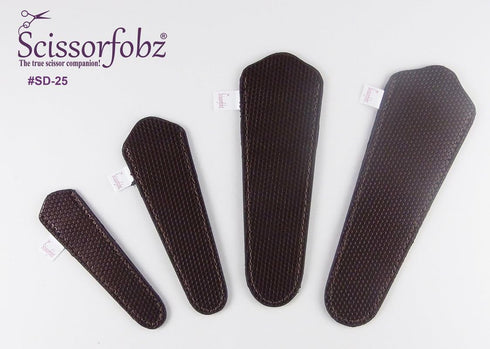 Scissors sheaths by SCISSORFOBZ with ScissorGripper -VALUE PACK-4 sizes- Designer Scissor Covers Holders for embroidery sewing quilting - Quilters...