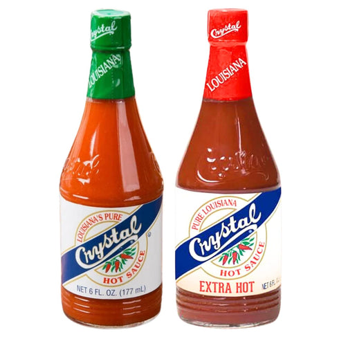 Crystal, Hot Sauce and Extra Hot Sauce Combo, 6 Ounce Bottle (Pack of 2)...