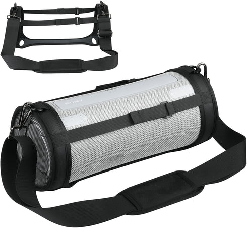 TXEsign Travel Carrying Strap Case Compatible with Sony SRS-XG300 X-Series Wireless Portable Bluetooth Speaker, Two Sides Mesh Covers Case Protect...
