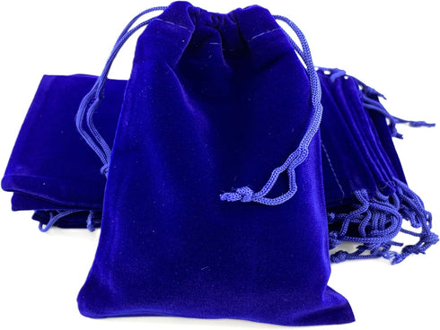 AEAOA Gift Bags, Pack of Pieces 25 4.8" X 3.6" Velvet Drawstring Jewelry Pouches, for Candy, Pins, Jewelry, Treats, Birthday Party Favors (Royal B...