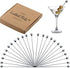 Premium Stainless Steel Cocktail Picks - 24 Pack / 4 Inch - Cocktail Skewers for Drinks...