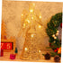 ABOOFAN Angel Christmas Tree Topper Gold Glitter Christmas Treetop Decoration Coated Metal Angel Xmas Tree Topper Ornaments for Holiday Home Offic...