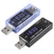 2pcs 8 in 1 USB Tester 10V 3A Voltage Current Tester Voltmeter Capacity Current Meter Digital Multimeter Current Tester Voltage Detector(Black+Blu...