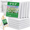ESRICH Mini Stretched Canvas 10 Pack 5x5inch, 2/5''Profile Art Primed Canvases for Painting, Cotton Small Professional Stretched Canvas for Kids a...