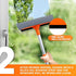 Squeegee for Window | 2-in-1 Window Cleaner Sponge and Soft Rubber Strip with Telescopic Extension Pole 18”-29” | Window Washer for Shower, Car Wi...