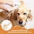 Dog Bath Brush Pet Shampoo Handle Bath Brush with Massage Points Dog Grooming/Washing/Massaging Wooden Brush Natural Bristle Dog Brush Removal Loo...