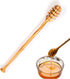 Olive Wood Honey Dipper/Honey Spoon/Honey Server/Honey Stick – 7.1 Inch Handmade Thin Wooden Drizzler...