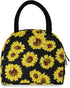 ZZKKO Sunflower Summer Lunch Bag Box Organizer Lunch Container Insulated Zipper Meal Prep Cooler Handbag For Women Men Home School Office Outdoor ...