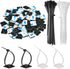 50 Pack 1.5 inch Zip Tie Adhesive Mounts Self Adhesive Cable Tie Base Holders with Multi-Purpose Tie wire clips with screw hole,Anchor stick on wi...