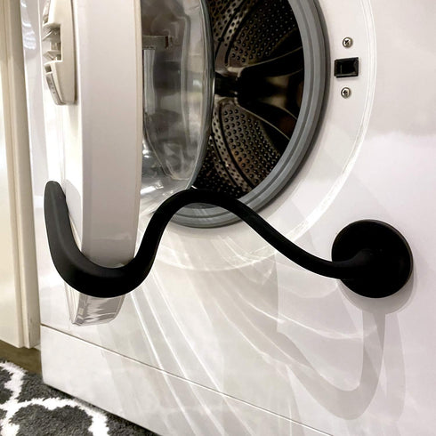 Spedtees Front Load Washer Door Prop, Magnetic Flexible Washer and Dryer Door Support Keep Washer Drying Door Open to Keep Dry (Black, Round)...