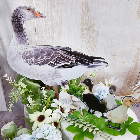 CREATCABIN 4Pcs Duck Yard Art Ground Insert Decorations Acrylic Garden Stake Double Sided Printing Statue Outdoor Stakes Animal Sculpture Sign Yar...