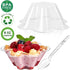 TOFLEN 8 oz Dessert Cups with Spoons, 50 Pack Clear Plastic Small Party Serving Bowls for Sundae, Parfait, Fruit, Strawberry Shortcake, Disposable...