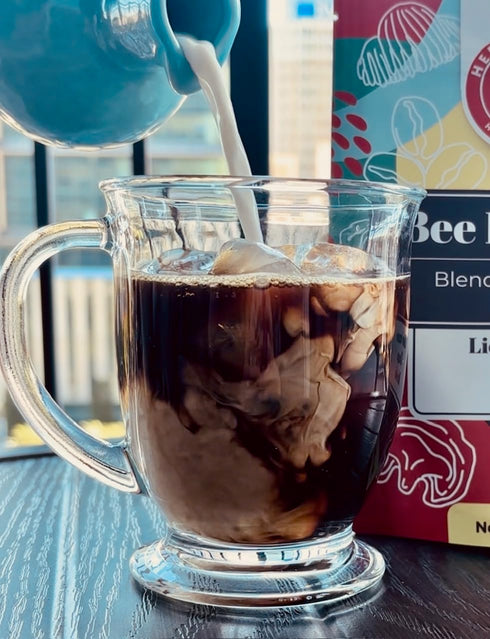 Mushroom Coffee by Herbal Hive Bee Focused Includes Adaptogens Reishi, Lion's Mane, and Chaga Superfood Low Acid Instant 30 Servings (3.5 oz, Dark...