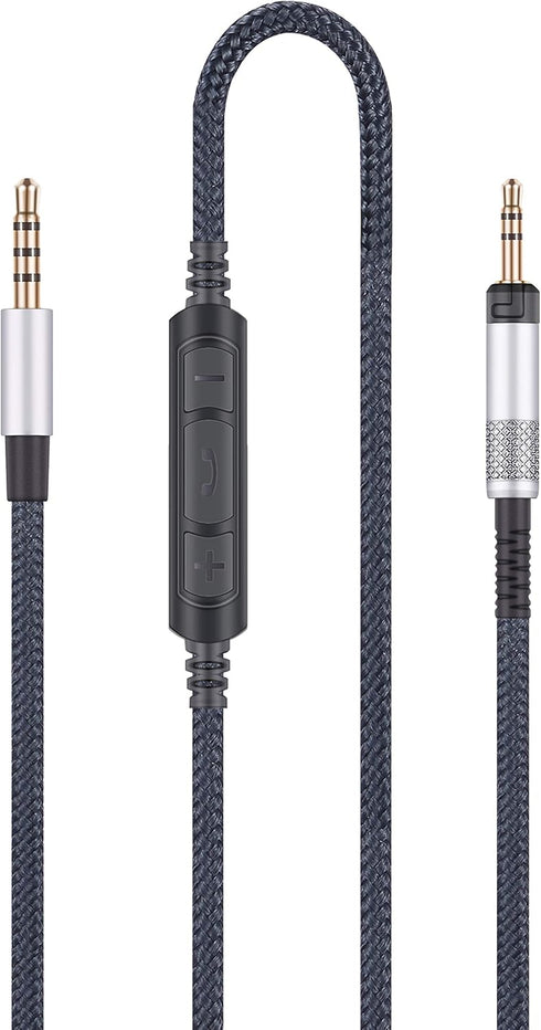 Audio Replacement Cable with in-Line Mic Remote Volume Control Compatible with Sennheiser HD598 HD598 SE, HD518 HD598 Cs, HD599 HD569 HD579 Headph...