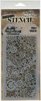 Stampers Anonymous Tim Holtz Layered Stencil, 4.125-Inch by 8.5-Inch, Doily, White...