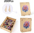 Wooden Puzzle for Adults, Gem Flower Wooden Jigsaw Puzzles(11.2 * 15.9in-200pcs), Beautiful Wooden Puzzle with Box Birthday Gifts for Adults and K...