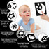High Contrast Baby Cards for Infants, Black and White Baby Cards High Contrast Baby Toys for Newborns Visual Stimulation Brain Sensory Development...