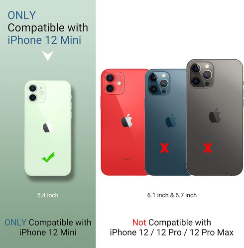 ULAK Compatible with iPhone 12 Mini Case Clear Glitter, Bling Sparkle Protective Phone Case Designed for Women Girls, Hybrid Anti-Scratch Shockpro...