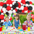 Red Black White Silver Balloon Garland Arch Kit - Red and White Balloons Red Black Silver Balloons for Poker Cards Birthday Wedding Retirement Cla...
