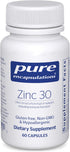 Pure Encapsulations Zinc 30 mg - Supplement for Immune System Support, Growth and Development, and Wound Healing* - with Zinc Picolinate 30 mg - 6...
