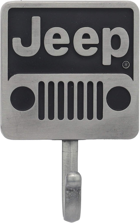 Open Road Brands Jeep Grille Metal Wall Hook - Jeep Wall Hook for Coats, Jackets, Keys and More...