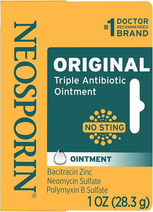 Neosporin Original First Aid Antibiotic Ointment with Bacitracin Zinc for Infection Protection, Wound Care Treatment & Scar Appearance Minimizer f...
