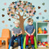 Boho Classroom Tree Bulletin Board Set with Heart Shape Cutouts, Welcome Classroom Bulletin Tree Wall Decors Supplies for School Elementary Teache...