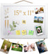 White Bulletin Board Cork Boards with Felt, 15"x11" Small Display Pin Board Vision Board for Walls, Jewelry, Notes, Collection, Photos, Office, Wo...